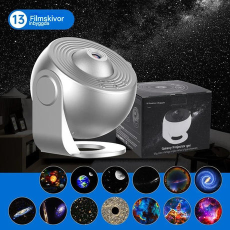 CosmaView – Stjärnhimmel Projektorlampa för Barnrum och Sovrum | Galaxy Projektor med 360° Rotation