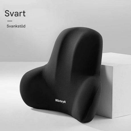 Travilo – Ergonomisk Nack- och Ryggkudde för Bilresor | Anpassningsbar Komfort i Varje Sits-Back & Lumbar Support Cushions-BB-1 svart ländryggsstöd-Hemnix