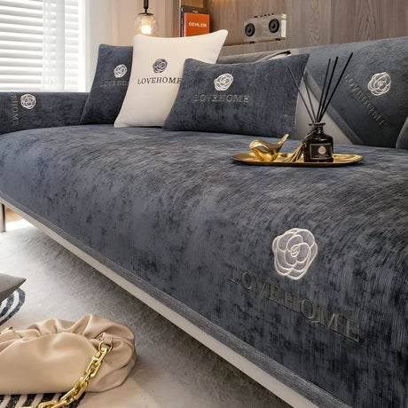 LuxeWrap Sofabeklädnad - Modern, Rutschskydd Sofakudsskydd Carvallo