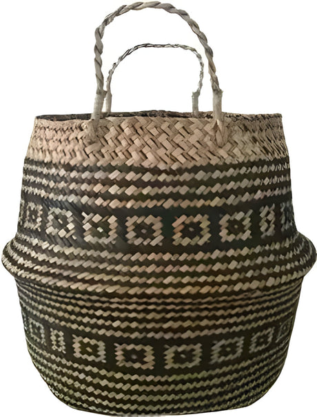 EcoHaven Korg - Fällbar Handgjord Rattan Vävd Blomkorg Carvallo