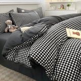 DreamPlaid Sängkläder Set - Nordisk Rutmönster Bomull Sängkläder Set Carvallo