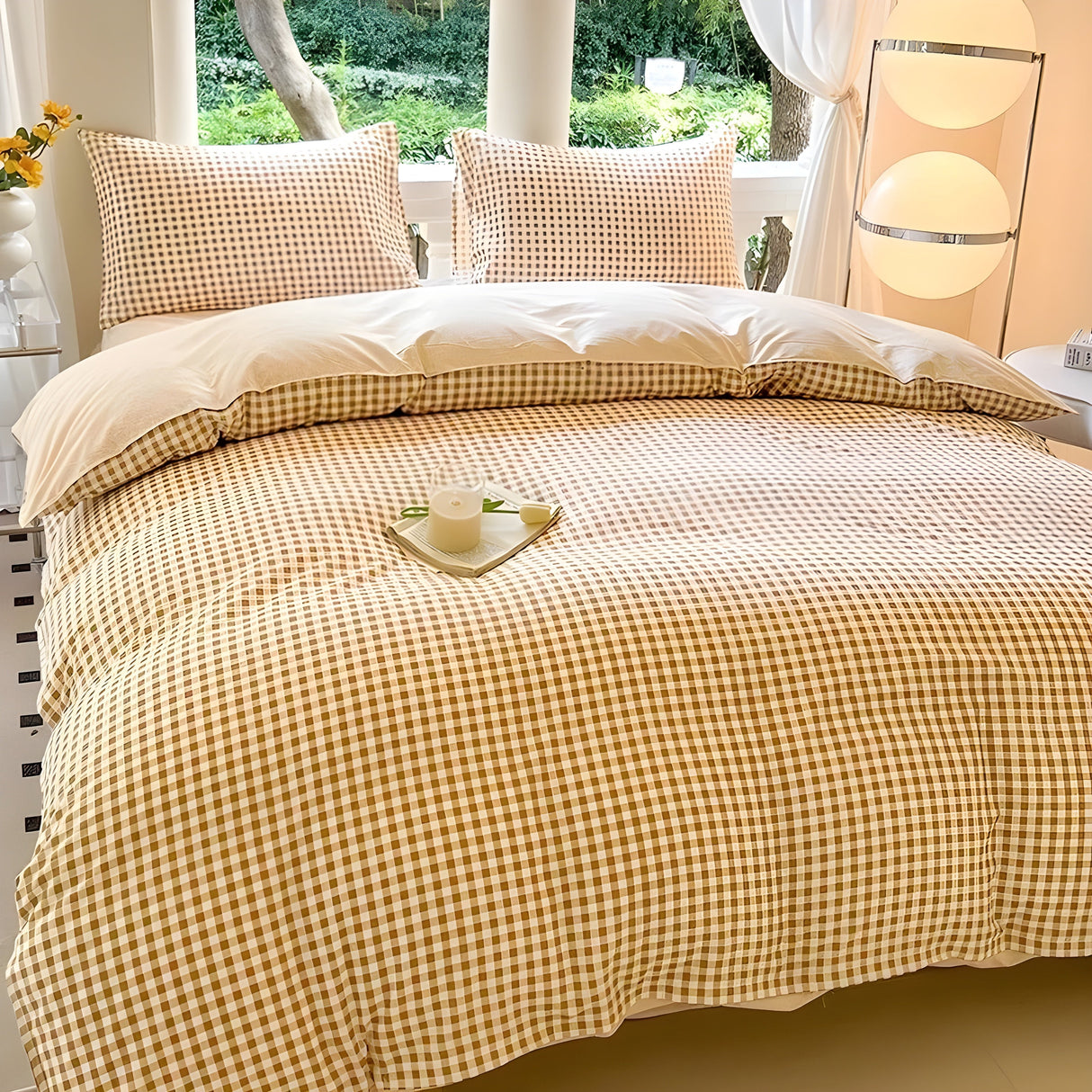 CheckeredDream sängklädesset - Avslappnad rutig sängklädesset Carvallo