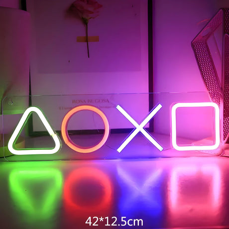 NeonGamer Lampa - Dekorativ USB-driven LED neon väggskylt Carvallo