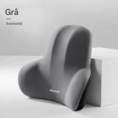 Travilo – Ergonomisk Nack- och Ryggkudde för Bilresor | Anpassningsbar Komfort i Varje Sits-Back & Lumbar Support Cushions-BB-1 grått ländryggsstöd-Hemnix