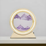 Sandbildslampa – LED-bordslampa med 3D sandmotiv | Avkopplande dekoration för vardagsrum och kontor Carvallo