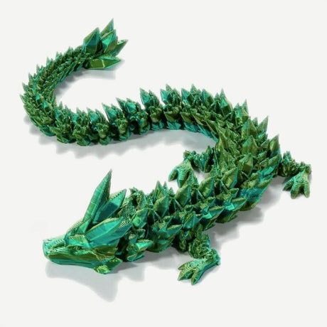DrakeMorph - Rörlig 3D-printad Drakmodell för Dekor och Fantasi-Action & Toy Figures-BB-Grönt Gult-Hemnix