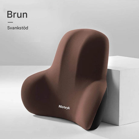 Travilo – Ergonomisk Nack- och Ryggkudde för Bilresor | Anpassningsbar Komfort i Varje Sits-Back & Lumbar Support Cushions-BB-1 brunt ländryggsstöd-Hemnix