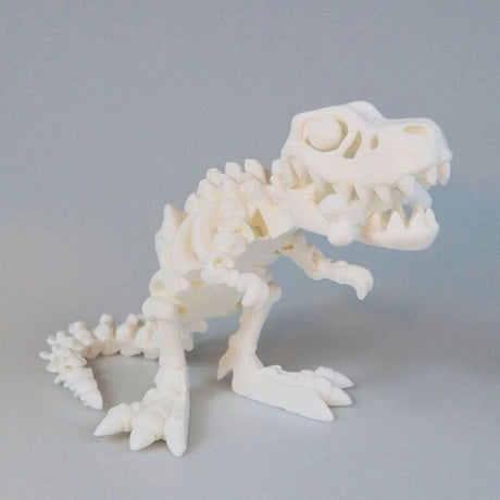 DinoFlex - Rörlig 3D-printad Dinosauriemodell för Lek och Dekor-Dinosaur Playsets-BB-Vit-Hemnix