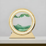 Sandbildslampa – LED-bordslampa med 3D sandmotiv | Avkopplande dekoration för vardagsrum och kontor Carvallo