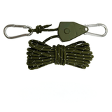 ReflectaCord – Reflekterande Tältlina 5M med Justerbar Trissa för Camping-Tent Accessories-BB-Armégrön-Hemnix