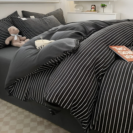 DreamPlaid Sängkläder Set - Nordisk Rutmönster Bomull Sängkläder Set Carvallo