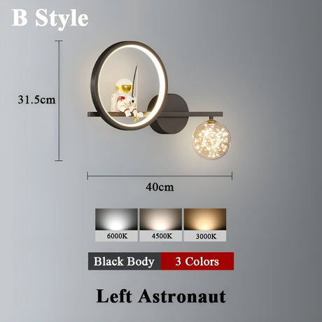 AstroGlow Lampa - Modern Barn Stjärnhimmel Projektor LED Vägglampa Carvallo