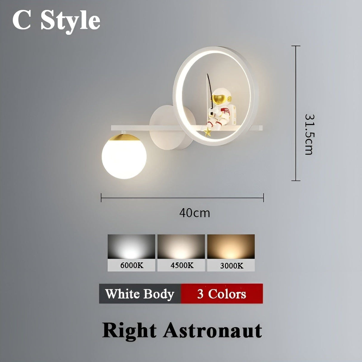AstroGlow Lampa - Modern Barn Stjärnhimmel Projektor LED Vägglampa Carvallo