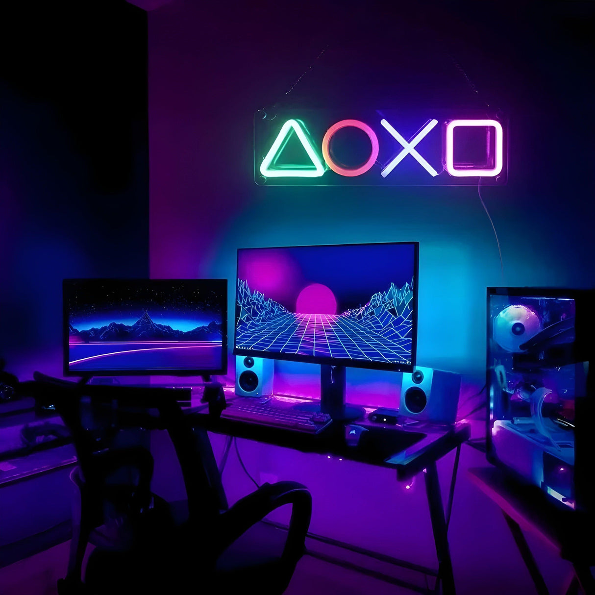 NeonGamer Lampa - Dekorativ USB-driven LED neon väggskylt Carvallo