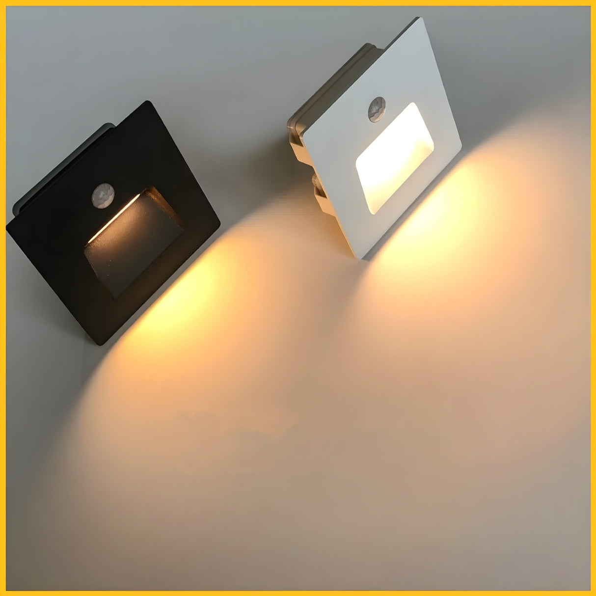 LED-utomhusvägglampa med rörelsesensor – Vattentät nattlampa för trädgård och terrass Carvallo