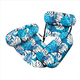 HydroHammock – Uppblåsbar Flytstol för Vuxna | Bekväm Poolhängmatta med Nackkudde & Plantmönster-Pool Floats-BB-Hemnix