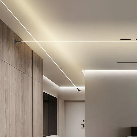 LED-vägglampa i linjärt design – Slank design i stål | För vardagsrum och sovrum Carvallo