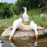 PuddlePals Skulptur – Lantstil Anka & Gås Figur Carvallo