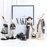 RegalRabbit Dekoration – Dekorativ Pastoral Palats Kaninfamilj Dekoration Carvallo