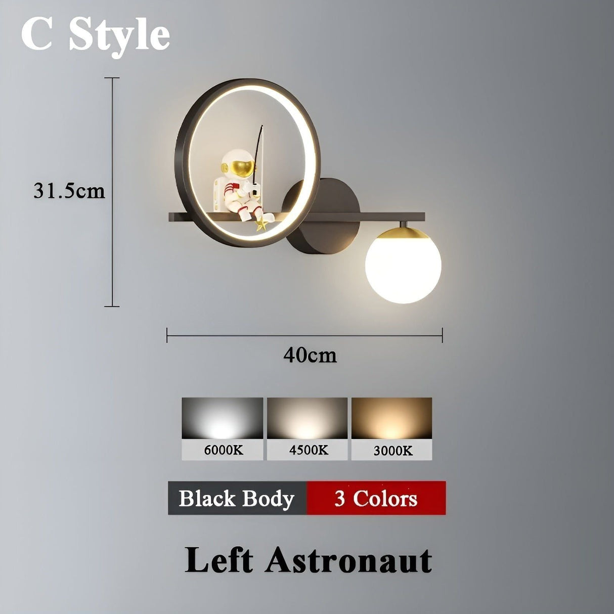 AstroGlow Lampa - Modern Barn Stjärnhimmel Projektor LED Vägglampa Carvallo