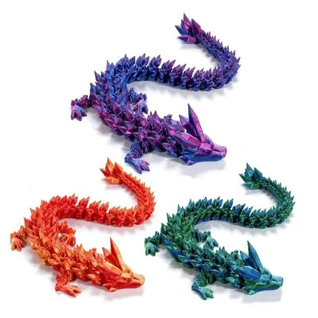 DrakeMorph - Rörlig 3D-printad Drakmodell för Dekor och Fantasi-Action & Toy Figures-BB-Hemnix