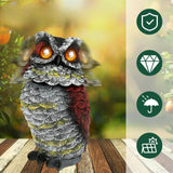 NightGlare – Solcellsdriven ugglefigur med automatisk belysning för trädgårdsatmosfär Carvallo
