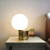GlowSphere Light – Modern Glasboll Bordslampa Carvallo