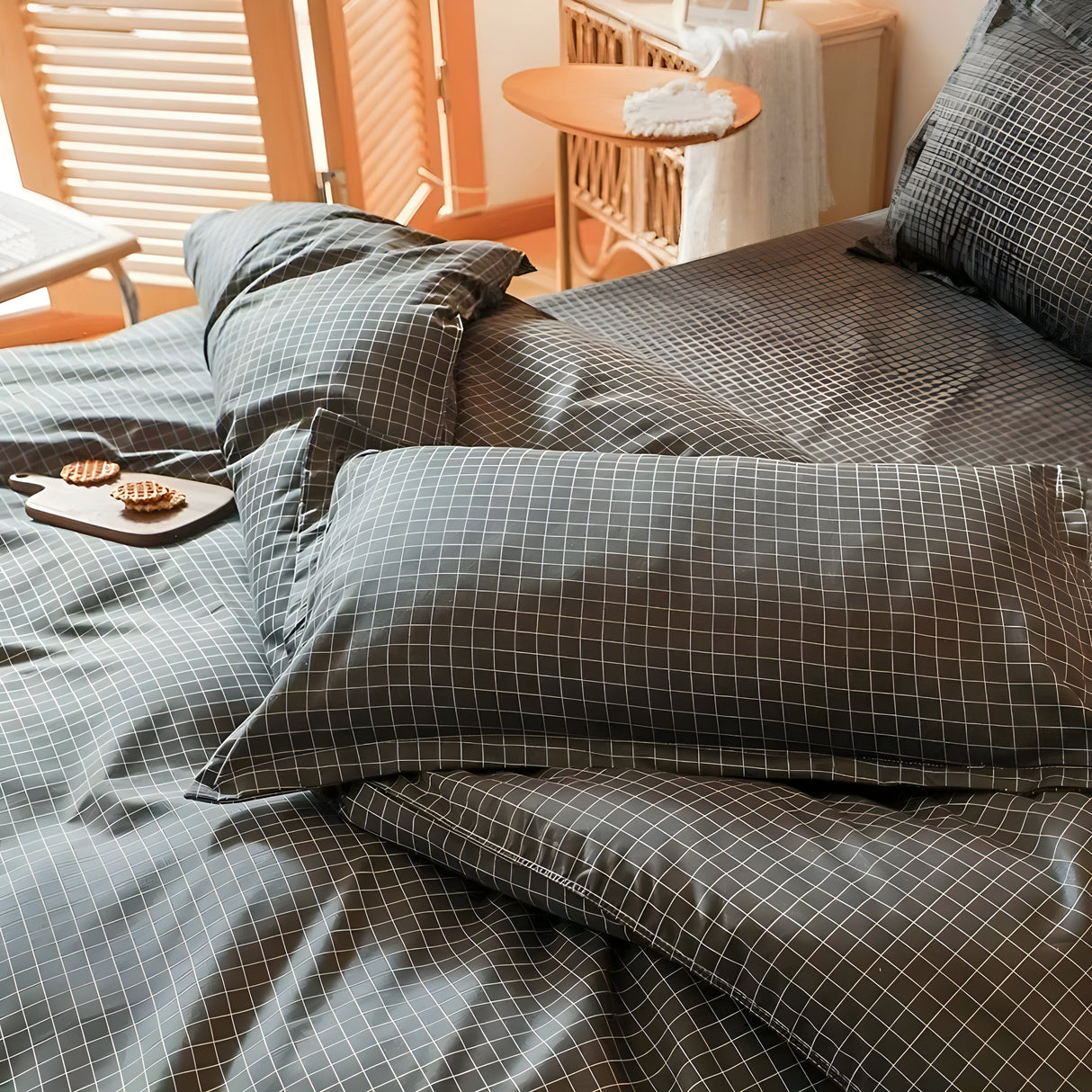 CheckeredDream sängklädesset - Avslappnad rutig sängklädesset Carvallo