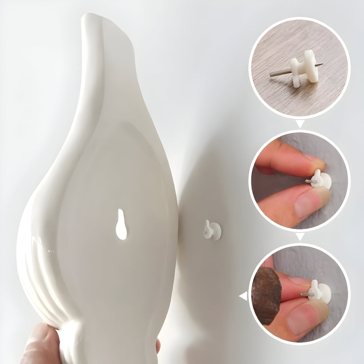 PearlShell Vas - Modern Vit Keramisk Snäcka Blomvas Carvallo