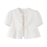 Front Tie Ruffle Crop Top-Bellasverige-Vit-S-Hemnix