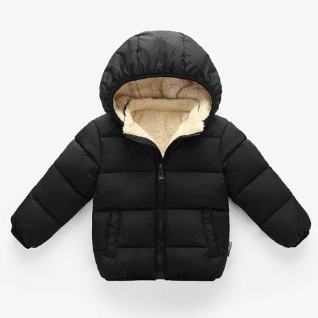Huvjacka med päls för barn-Hemnix-Svart-2T (80-90cm)-Hemnix