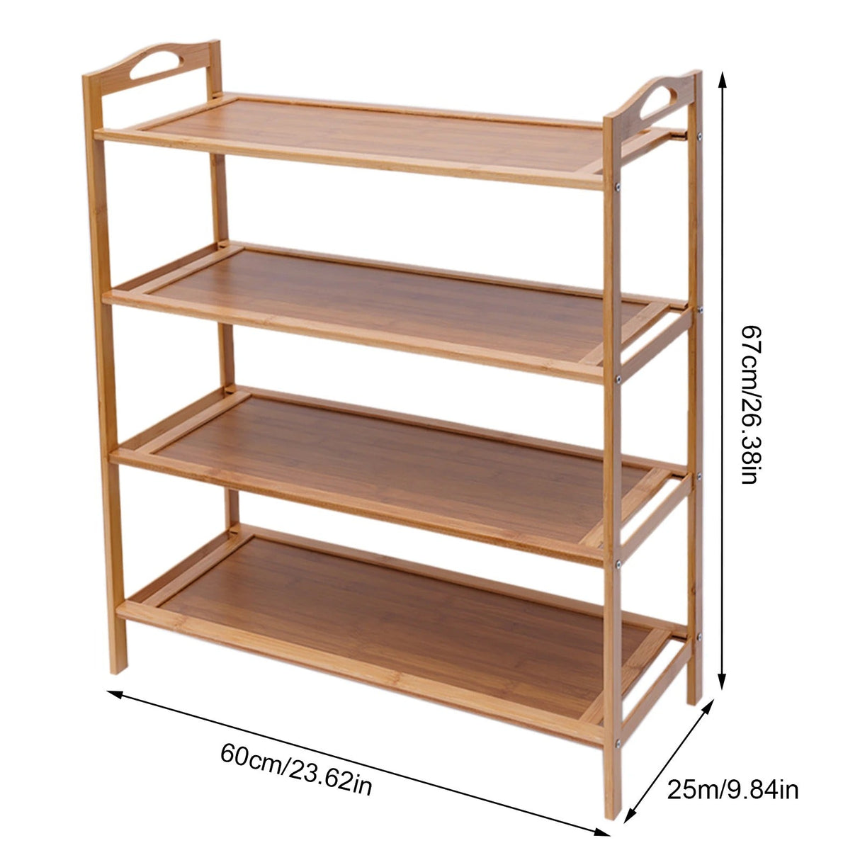TidySole Rack – 4-tiers trä hylla Carvallo