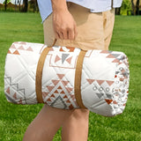 Picknickfilt med rutigt mönster – Vattentålig & Fällbar | Idealisk för Park, Strand & Camping Carvallo