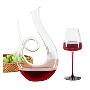 Schwan Spiral Vin Dekanter – Elegant Spiral Design | 1500 ml för Hemmet eller Bar Carvallo
