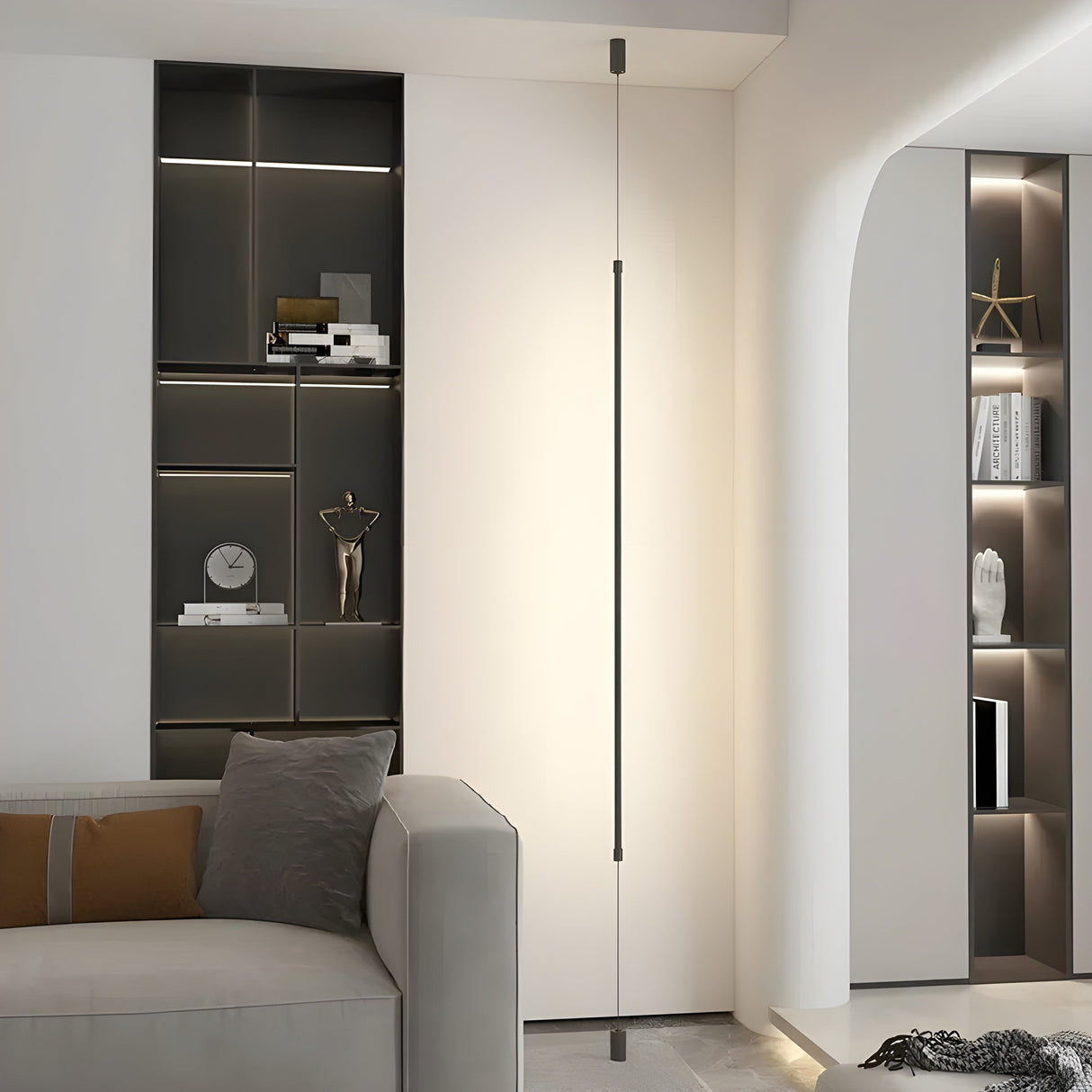 Slim LED golvlampa – Minimalistisk design för en mysig boendestämning Carvallo