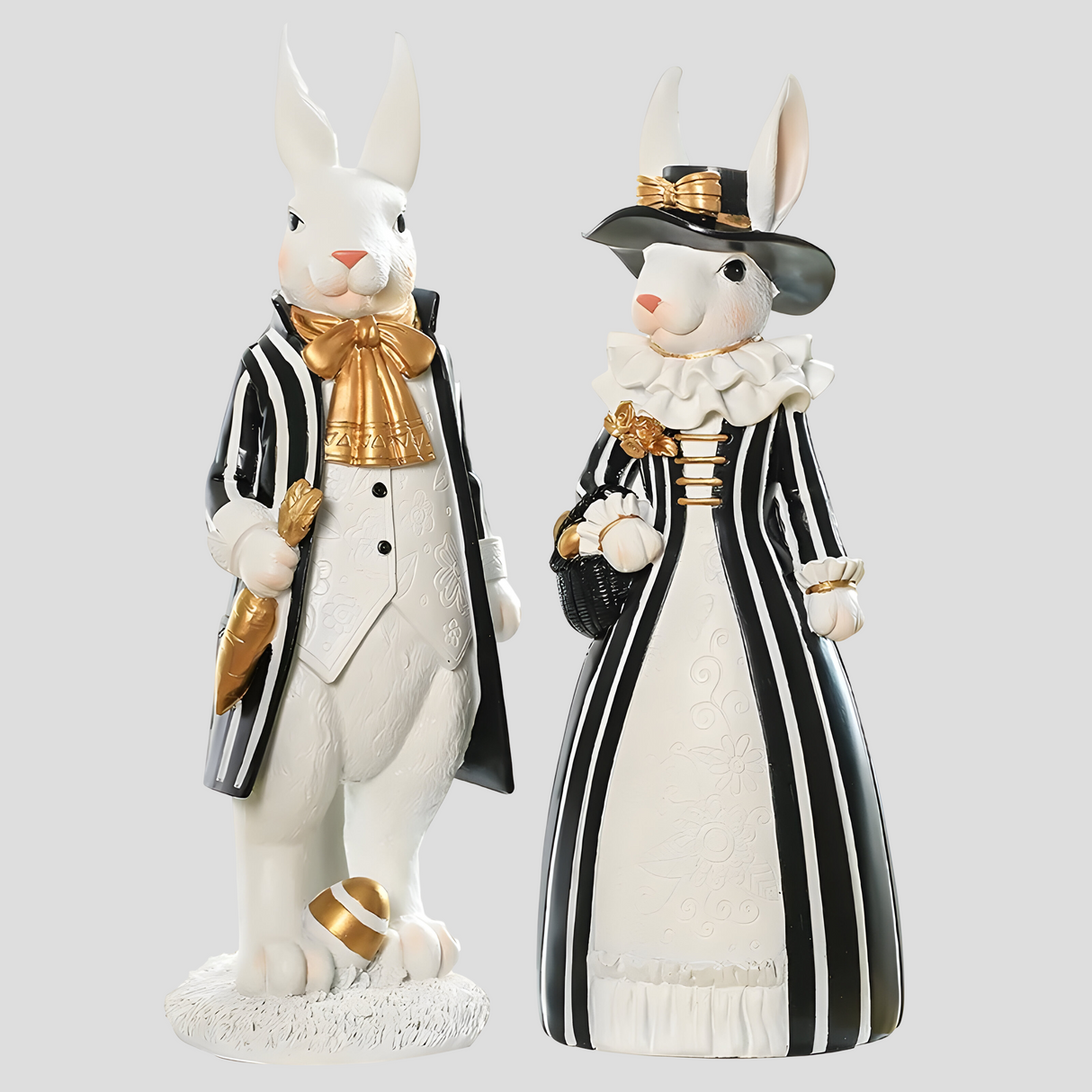 RegalRabbit Dekoration – Dekorativ Pastoral Palats Kaninfamilj Dekoration Carvallo
