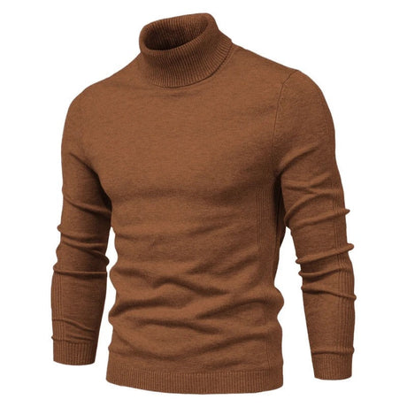Slim turtleneck tröja för män-Bellasverige-Brun-S-Hemnix