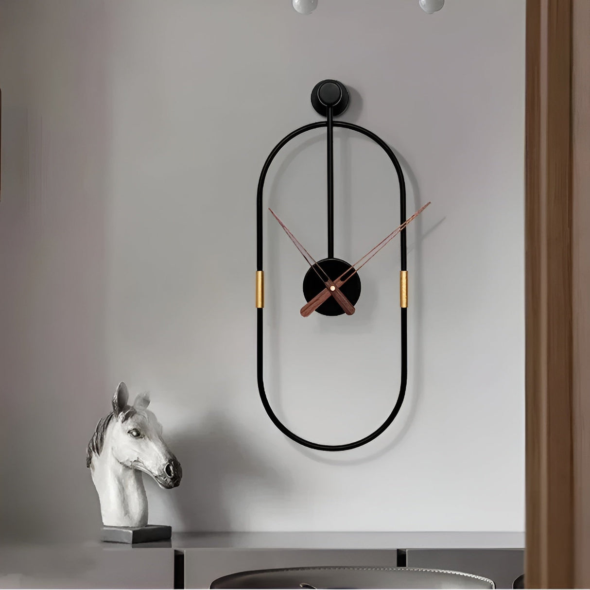 ArtTick Klocka - Minimalistisk Metallväggklocka Carvallo