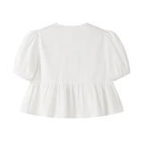Front Tie Ruffle Crop Top-Bellasverige-Hemnix