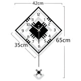 3DMinimalist Klocka - Minimalistisk Nordisk Fyrkantig Heminredning Väckarklocka Carvallo