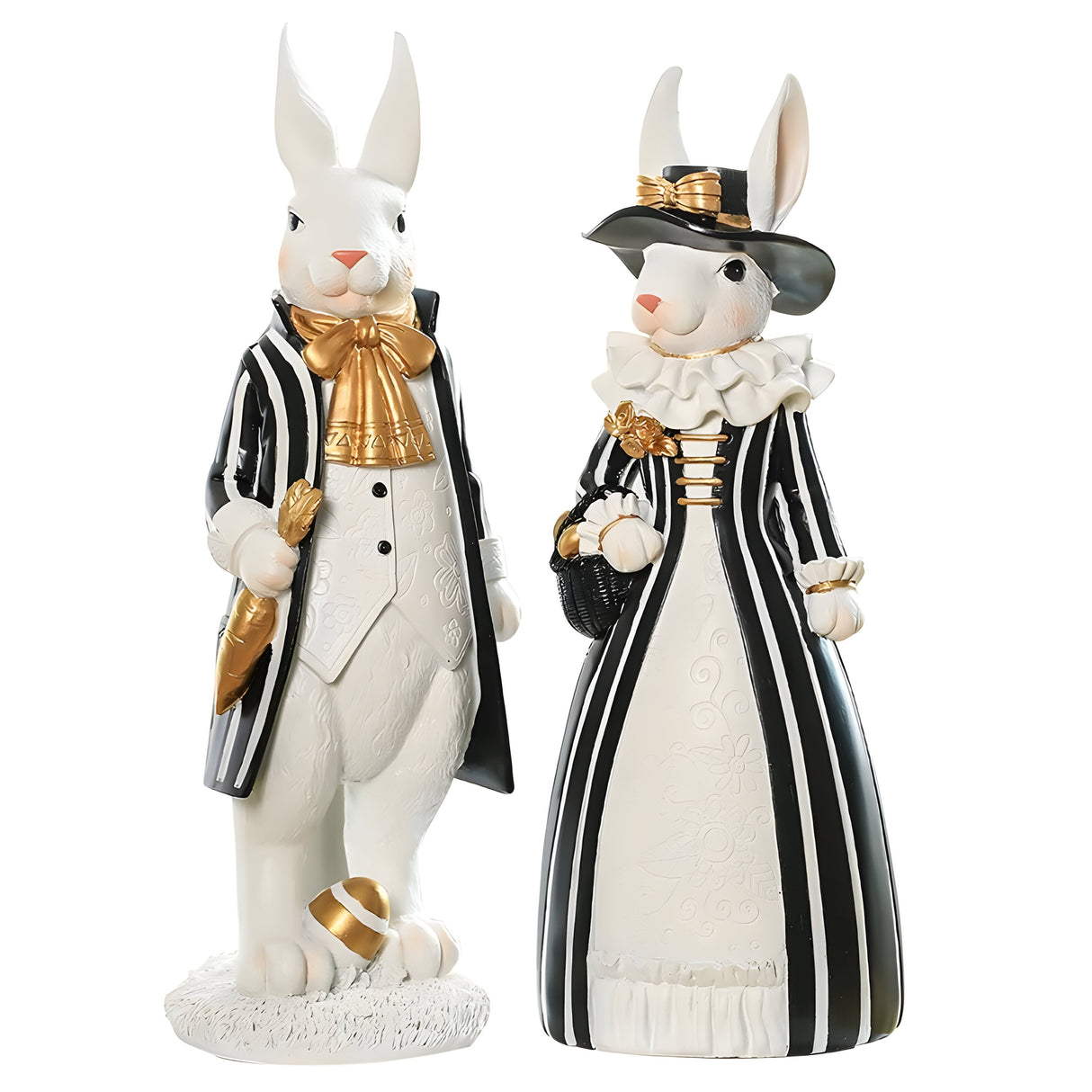 RegalRabbit Dekoration – Dekorativ Pastoral Palats Kaninfamilj Dekoration Carvallo