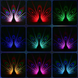 PeacockGlow – Fjärrstyrd Peacock Projektorlampa med Färgglad Atmosfär | Kreativ Nattlampa för Sovrum och Hem-Night Lights & Ambient Lighting-BB-Hemnix