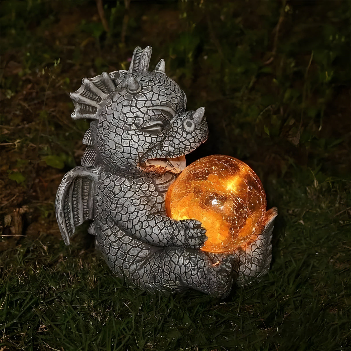 DragonHaven Lampa - Drakskulptur LED-bordslampa Carvallo