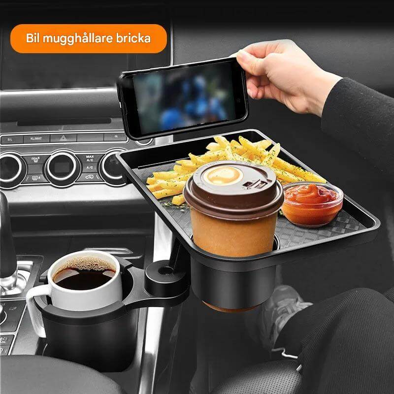 CarMealTray – Bilbricka med Roterande Serveringsyta | Ät och Organisera Smidigt i Bilen-Car Cup Holder-BB-Hemnix