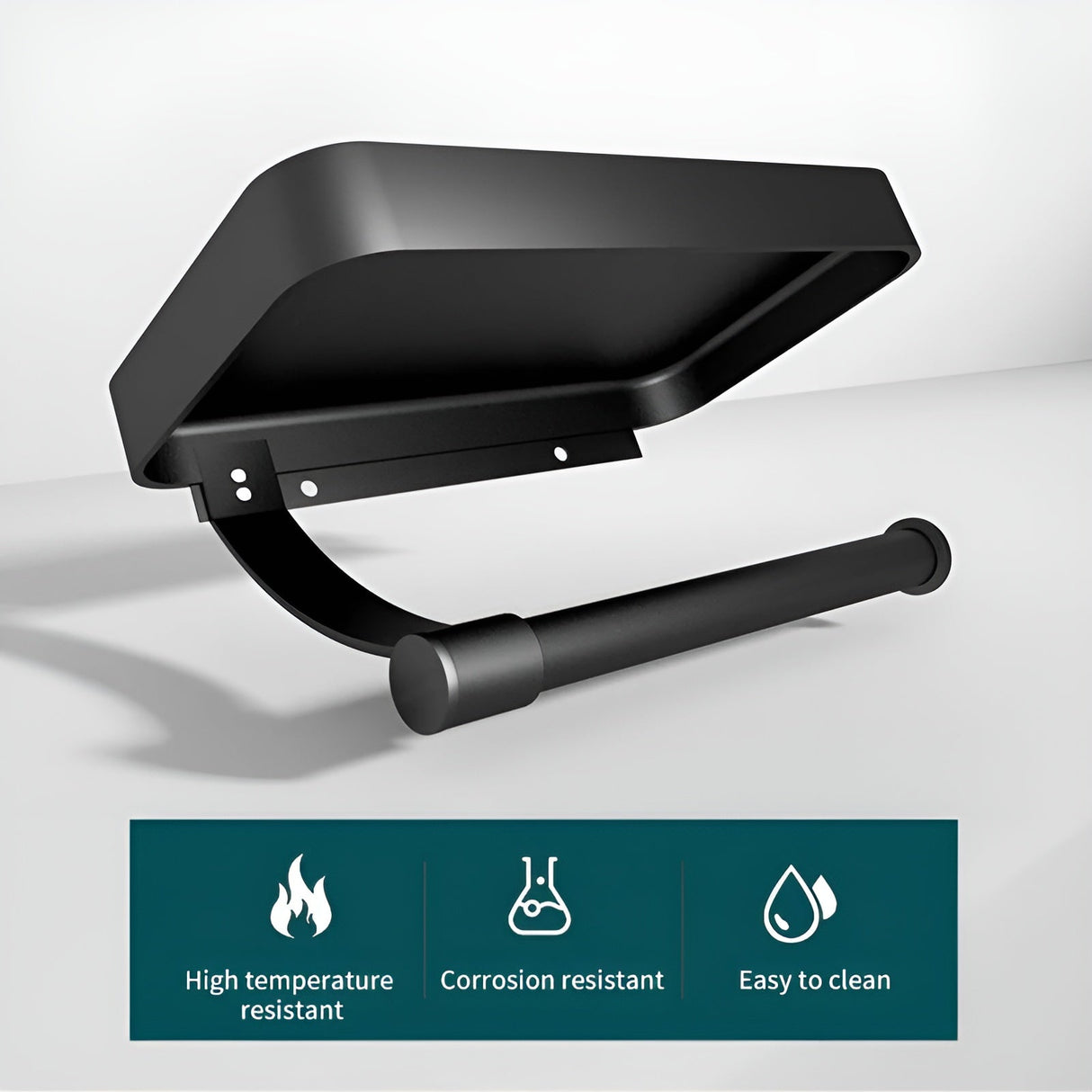 Toalettpapperhållare – Självhäftande & Inga borrningar | Modern badrumsaccessoar Carvallo