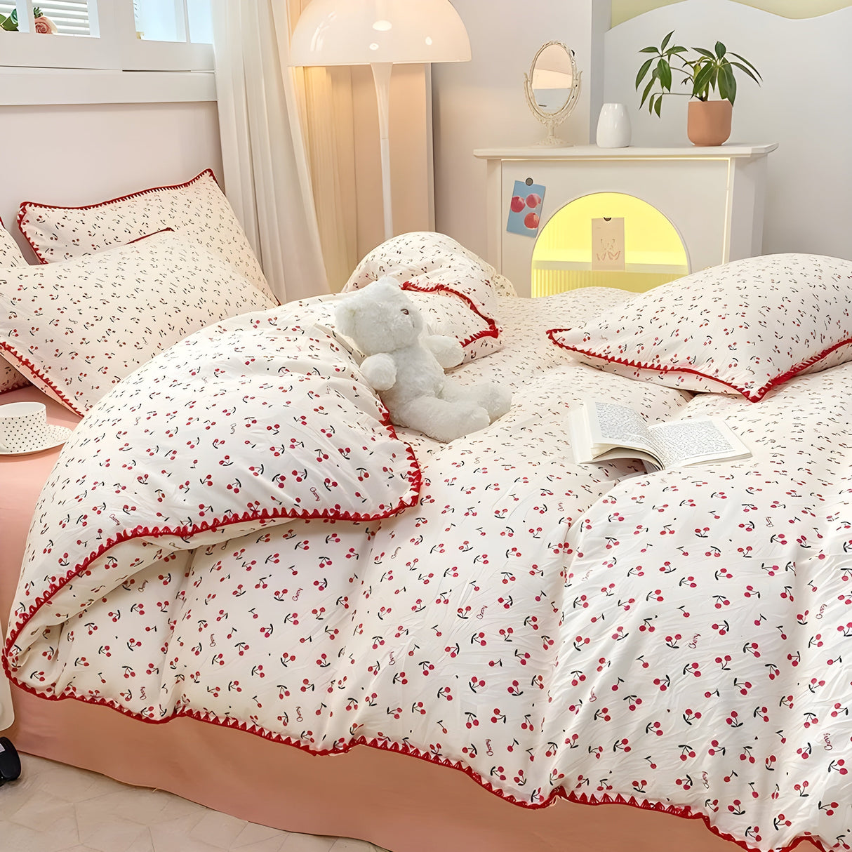 SoftBloom Sängkläder Set - Elegant sängkläder set tillverkat av bomull med blommönster Carvallo