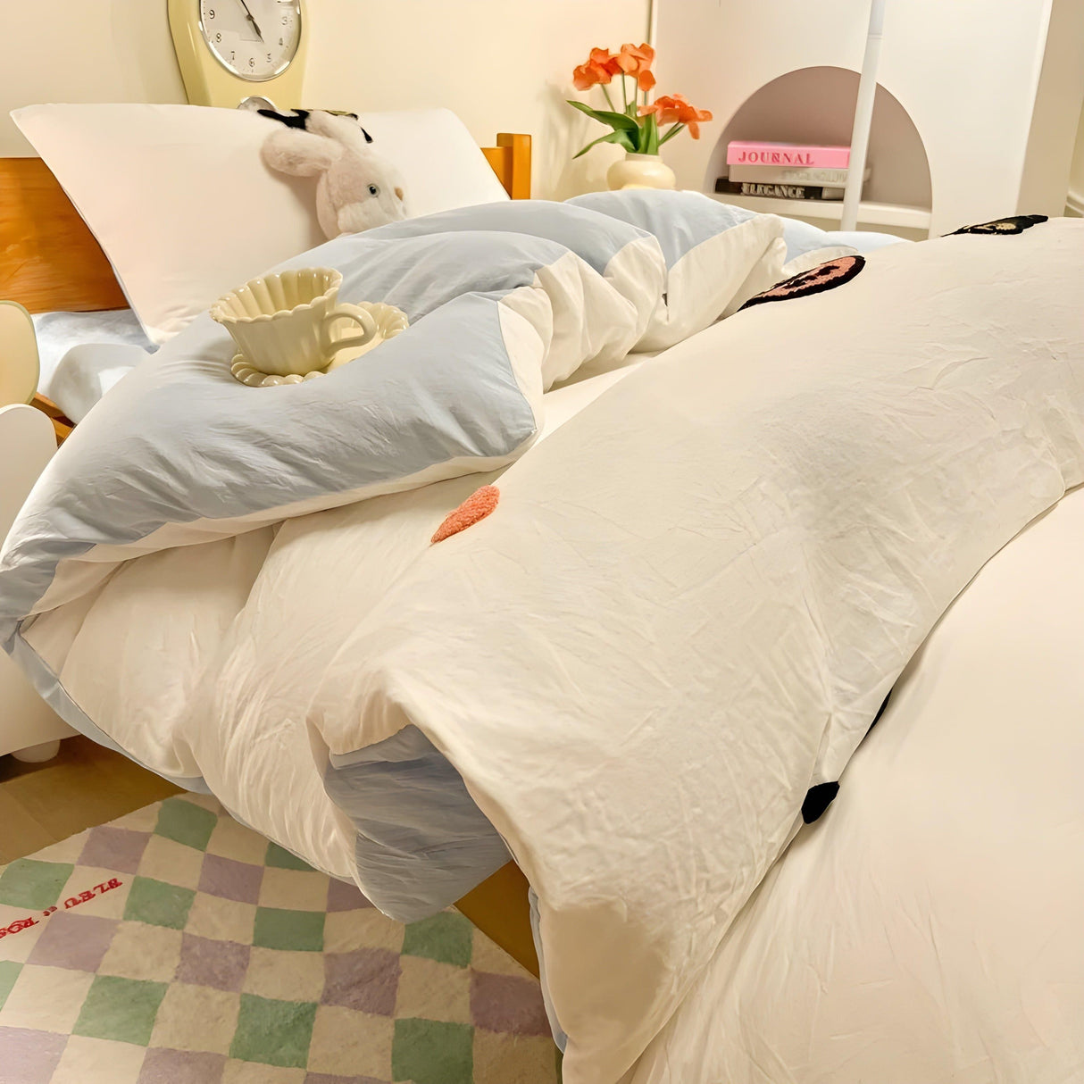 CloudComfort Sängset - Bekväm och hudvänlig Lucky Cat sängklädsel Carvallo