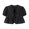 Front Tie Ruffle Crop Top Bellasverige