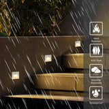 LED-utomhusvägglampa med rörelsesensor – Vattentät nattlampa för trädgård och terrass Carvallo