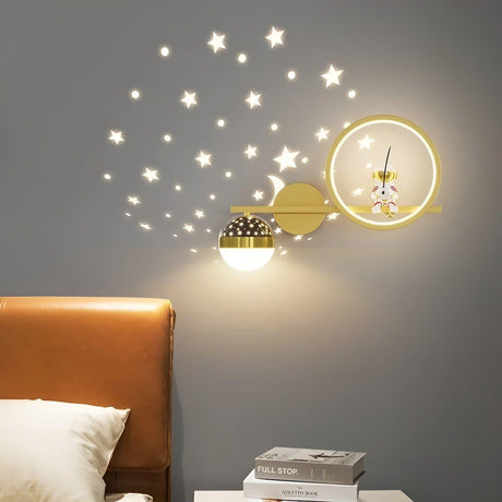 AstroGlow Lampa - Modern Barn Stjärnhimmel Projektor LED Vägglampa Carvallo